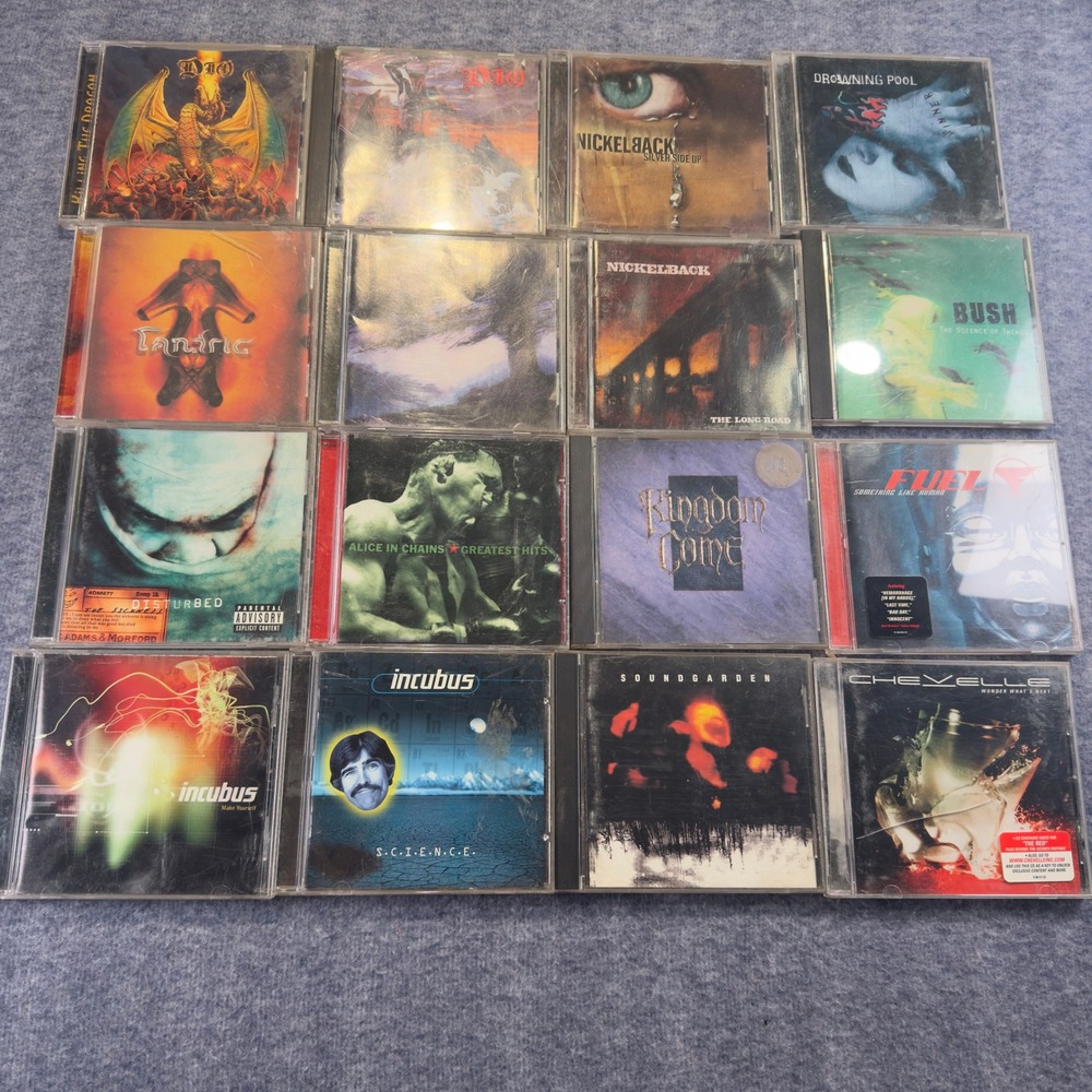 28 Rock Metal CD Cases ONLY Nirvana Alice In Chains Black Sabbath Korn Dio